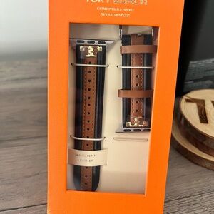 Tory Burch Black and Brown Leather Watch Strap for iWatches!
